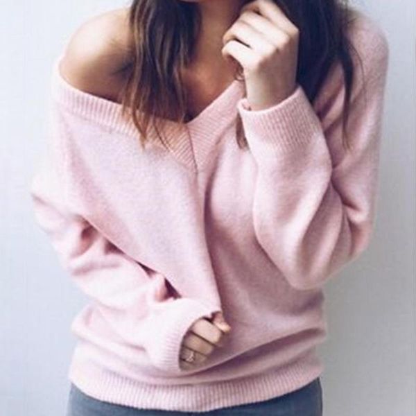 woman sweater clothes winter chic lady solid color v neck long sleeve pullover knitted blouse loose 5 colors autumn women's sweate, White;black
woman sweater clothes winter chic lady solid color v neck long sleeve pullover knitted blouse loose 5 colors autumn women's sweate, White;black