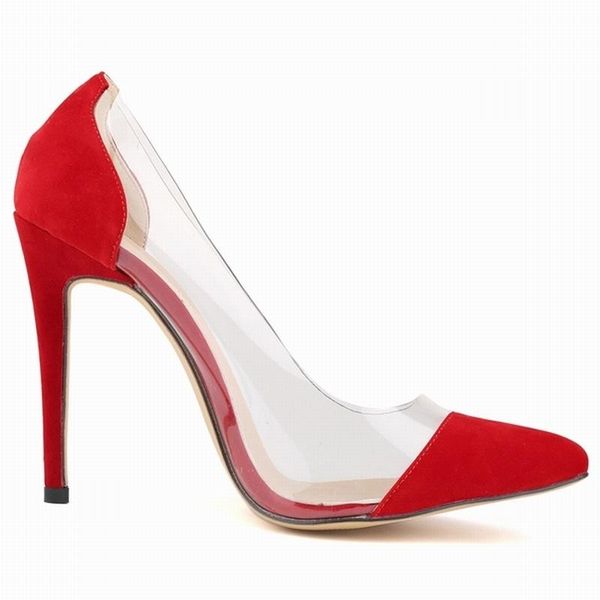 dress shoes women pumps 12cm transparent leather velvet high heels corset pointed toe party ladies red wedding, Black
dress shoes women pumps 12cm transparent leather velvet high heels corset pointed toe party ladies red wedding, Black