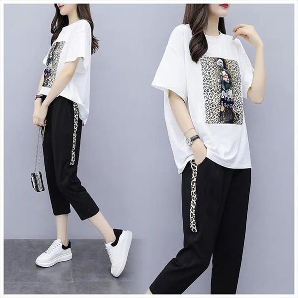 tracksuit two piece set womens pants summer clothes short sleeve pullover t shirt and suits casual loose sets outfits, White
tracksuit two piece set womens pants summer clothes short sleeve pullover t shirt and suits casual loose sets outfits, White