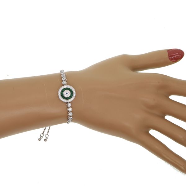 hip hop silver color tennis bracelet with chain green enamel for women evil eye turkish fatima jewelry fashion bangles, Golden;silver
hip hop silver color tennis bracelet with chain green enamel for women evil eye turkish fatima jewelry fashion bangles, Golden;silver