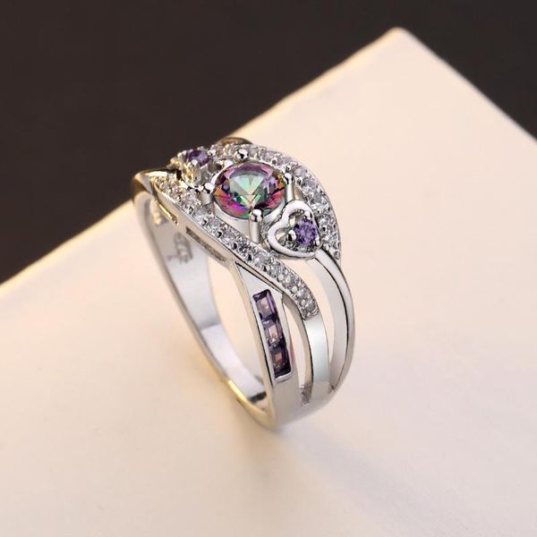 natural amethyst ring for women soild 925 sterling silver color jewelry zircon heart shape rainbow crystal gemstone rings cluster, Golden;silver
natural amethyst ring for women soild 925 sterling silver color jewelry zircon heart shape rainbow crystal gemstone rings cluster, Golden;silver
