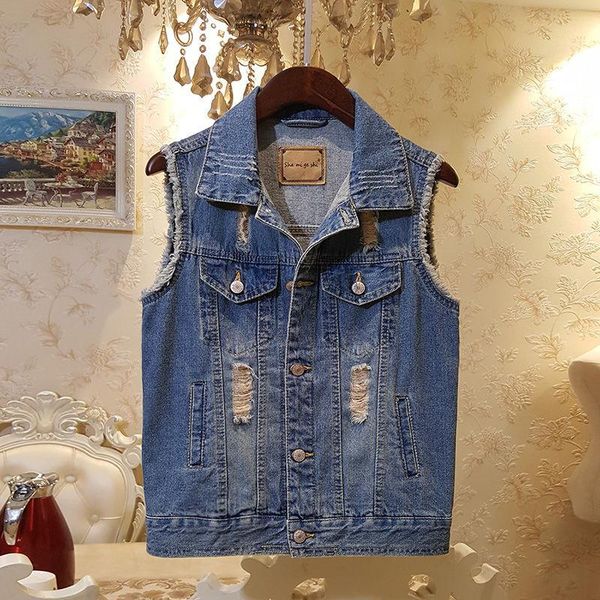 women's vests women vest denim jacket casual vintage colete female holes jeans outwear femme sleeveless waistcoat plus size 4xl, Black;white
women's vests women vest denim jacket casual vintage colete female holes jeans outwear femme sleeveless waistcoat plus size 4xl, Black;white