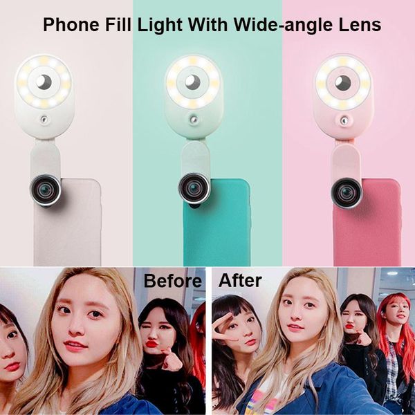 portable pography fill light selfie lamp 4 modes live video lighting clip with wide-angle lens for huawei flash heads
portable pography fill light selfie lamp 4 modes live video lighting clip with wide-angle lens for huawei flash heads