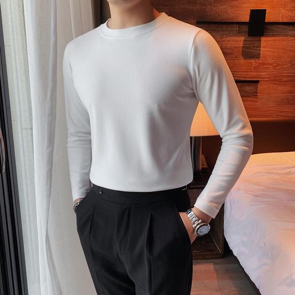 men's t-shirts plus size 4xl-m autumn winter long sleeve fleece men clothing solid round collar slim fit casual tee shirt homme, White;black
men's t-shirts plus size 4xl-m autumn winter long sleeve fleece men clothing solid round collar slim fit casual tee shirt homme, White;black