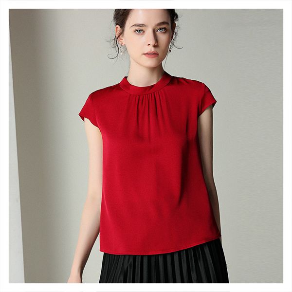 t shirts heavyweight short-sleeved t-shirt female 2021 summer silk fashion pleated round neck half-sleeve solid color, White
t shirts heavyweight short-sleeved t-shirt female 2021 summer silk fashion pleated round neck half-sleeve solid color, White