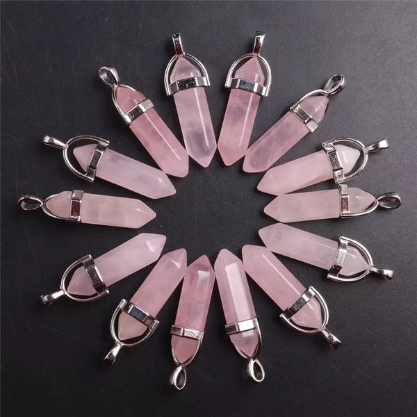 natural stone rose quartz pink crystal charms pendant assorted hexagonal column pendants for earrings necklace jewelry making, Bronze;silver
natural stone rose quartz pink crystal charms pendant assorted hexagonal column pendants for earrings necklace jewelry making, Bronze;silver