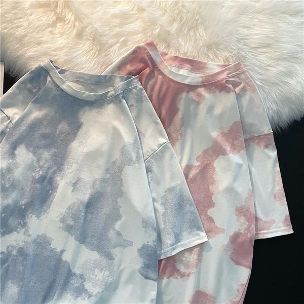 women's t-shirt ins 2021 summer women t shirts salt series tie dye casual tee short sleeve female shirt colorful cotton, White
women's t-shirt ins 2021 summer women t shirts salt series tie dye casual tee short sleeve female shirt colorful cotton, White