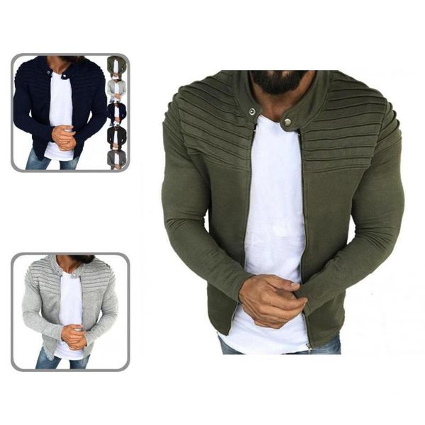 men's jackets fabulous spring coat stripe pleated male clothes leisure men jacket, Black;brown
men's jackets fabulous spring coat stripe pleated male clothes leisure men jacket, Black;brown