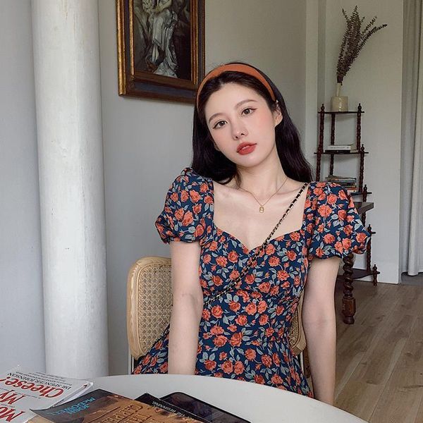 summer vintage backless dress square collar short sleeve floral beach casual holiday lady korean boho 210510, Black;gray
summer vintage backless dress square collar short sleeve floral beach casual holiday lady korean boho 210510, Black;gray