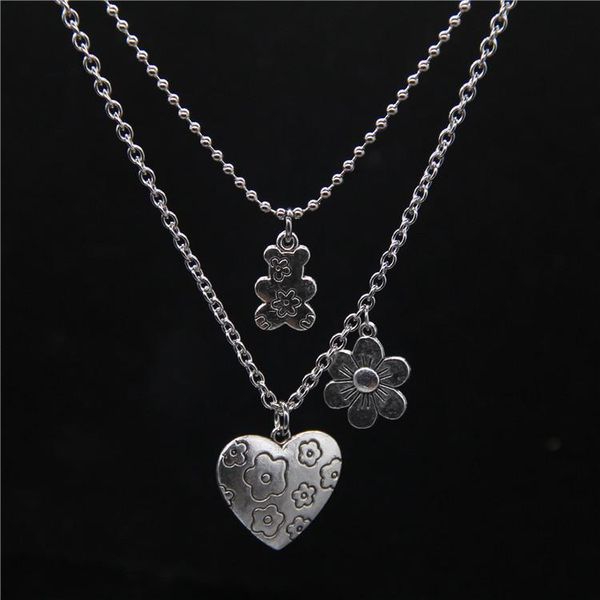 pendant necklaces rock flower bear heart necklace hip hop fashion jewelry cool for women girl gifts accessories party nightclub, Silver
pendant necklaces rock flower bear heart necklace hip hop fashion jewelry cool for women girl gifts accessories party nightclub, Silver