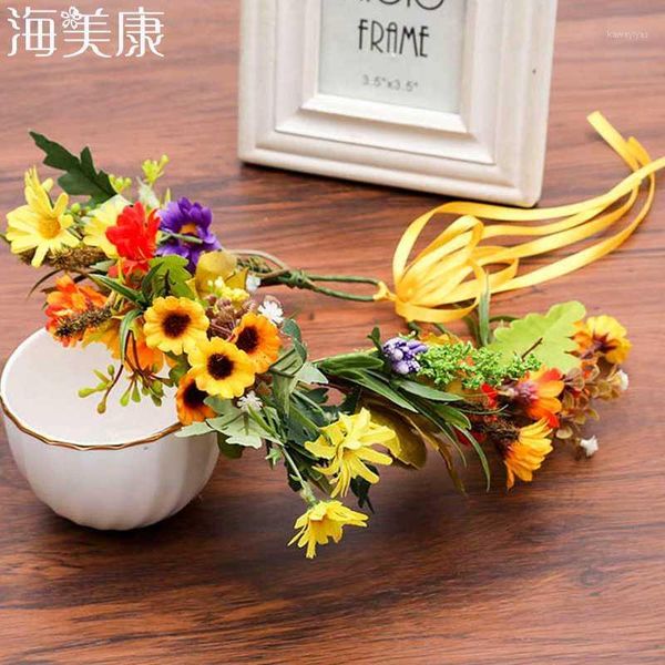 haimeikang 2021 bride bohemian floral crown women small daisy hairband fashion flower headband wedding hair accessories1
haimeikang 2021 bride bohemian floral crown women small daisy hairband fashion flower headband wedding hair accessories1