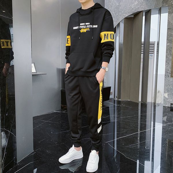 men's long sve 2020 spring autumn korean version ing trend hoodie loose handsome leisure sports suit, Gray
men's long sve 2020 spring autumn korean version ing trend hoodie loose handsome leisure sports suit, Gray