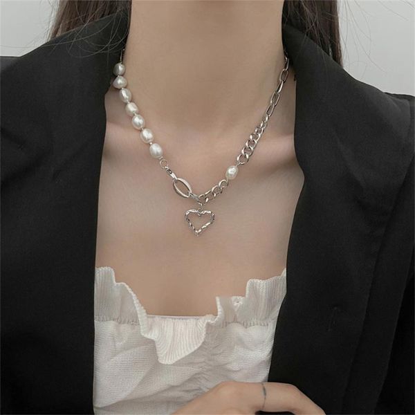 pendant necklaces xiya 2021 pearl love necklace for women trendy high-end clavicle chain collar heart naszyjnik girls jewelry, Silver
pendant necklaces xiya 2021 pearl love necklace for women trendy high-end clavicle chain collar heart naszyjnik girls jewelry, Silver