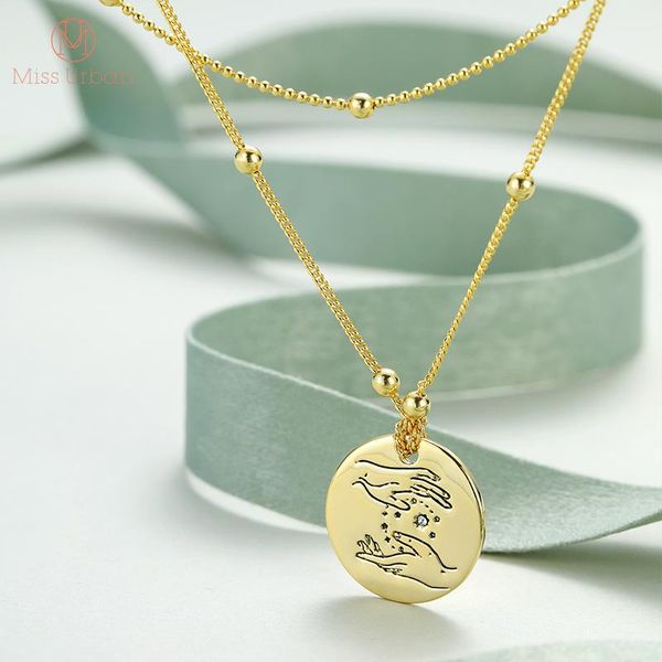 pendant necklaces 2021 chic two layered gold color necklace good luck pattern drop charm jewelry women birthday gift, Silver
pendant necklaces 2021 chic two layered gold color necklace good luck pattern drop charm jewelry women birthday gift, Silver