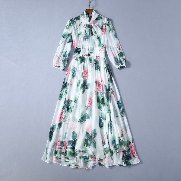casual dresses spring for european and american women's wear rose print long sleeve scarf collar fashion dress 4xnr, Black;gray
casual dresses spring for european and american women's wear rose print long sleeve scarf collar fashion dress 4xnr, Black;gray