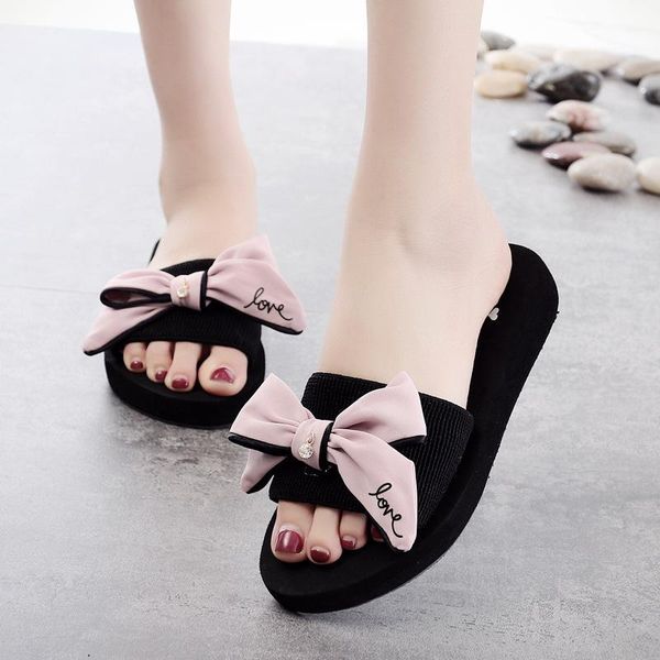 brand 2021 casual women butterfly knot female tap shale beach 3cm platform slippers shoes wedges bayan terlik sandals 3537, Black
brand 2021 casual women butterfly knot female tap shale beach 3cm platform slippers shoes wedges bayan terlik sandals 3537, Black