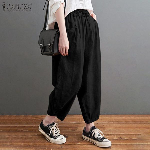women's pants & capris retro harem autumn trousers zanzea 2021 elastic waist long pantalon palazzo female casual solid turnip oversize, Black;white
women's pants & capris retro harem autumn trousers zanzea 2021 elastic waist long pantalon palazzo female casual solid turnip oversize, Black;white