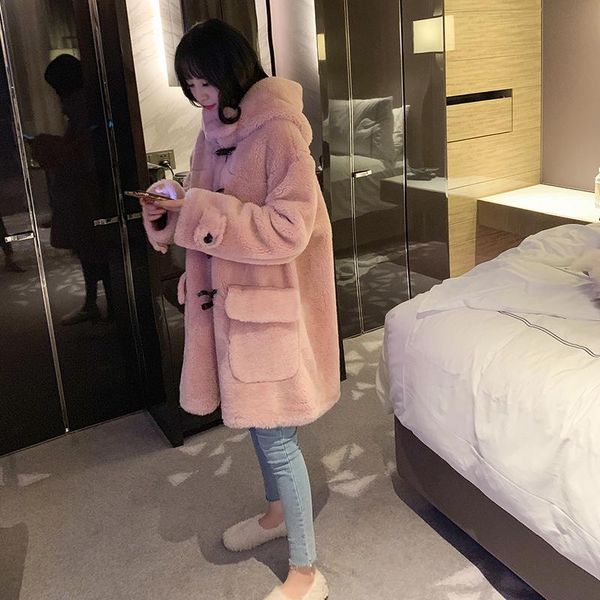 women's fur & faux women 2021 winter real sheep shearling coat female single breasted lamb wool jacket lady thicken warm casual outerwe, Black
women's fur & faux women 2021 winter real sheep shearling coat female single breasted lamb wool jacket lady thicken warm casual outerwe, Black
