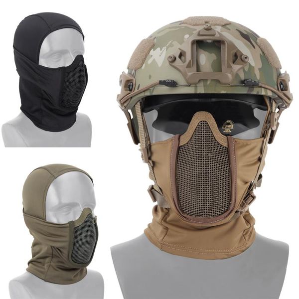 wide brim hats tactical full face mask balaclava cap motorcycle army paintball headgear metal mesh hunting protective, Blue;gray
wide brim hats tactical full face mask balaclava cap motorcycle army paintball headgear metal mesh hunting protective, Blue;gray