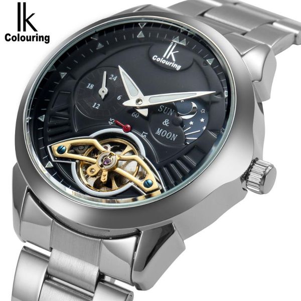 wristwatches ikcoluring luxury men automatic mechanical wristwatch brand stainless steel watches relogio masculino, Slivery;brown 
wristwatches ikcoluring luxury men automatic mechanical wristwatch brand stainless steel watches relogio masculino, Slivery;brown