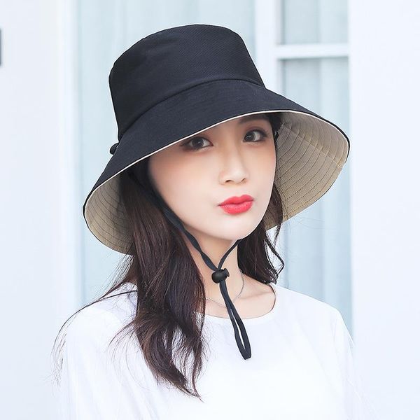 wide brim hats spring summer sun shading double-sided beach hat pure color protected windproof big side fishman for women, Blue;gray
wide brim hats spring summer sun shading double-sided beach hat pure color protected windproof big side fishman for women, Blue;gray