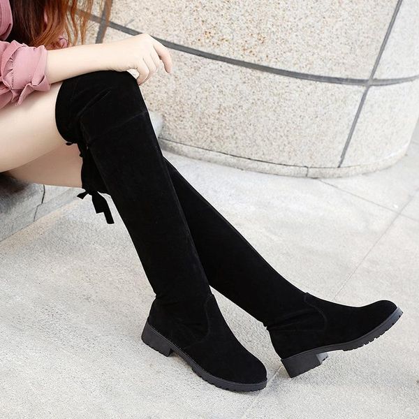 boots women over the knee high hoof heels winter shoes pointed toe elastic fabric tyu6, Black
boots women over the knee high hoof heels winter shoes pointed toe elastic fabric tyu6, Black