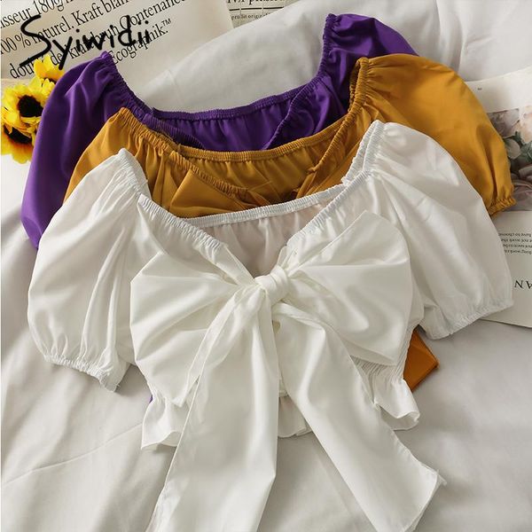 women's blouses & shirts syiwidii women blouse summer 2021 fashion puff short sleeve crop bandage bow slash neck casual purple white
women's blouses & shirts syiwidii women blouse summer 2021 fashion puff short sleeve crop bandage bow slash neck casual purple white