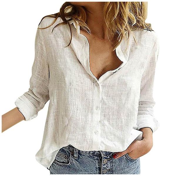 women's blouses & shirts fashion white loose linen button solid lapel long sleeves shirt blouse blusas femme 2021 autumn#g2
women's blouses & shirts fashion white loose linen button solid lapel long sleeves shirt blouse blusas femme 2021 autumn#g2