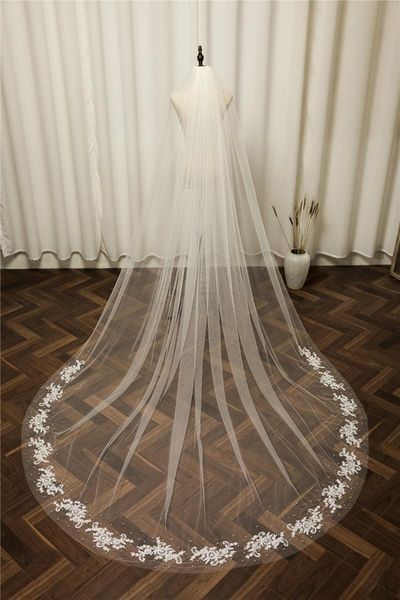 bridal veils voile mariage 3m long wedding veil with pearls lace edge cathedral length accessories veu de no, Black
bridal veils voile mariage 3m long wedding veil with pearls lace edge cathedral length accessories veu de no, Black