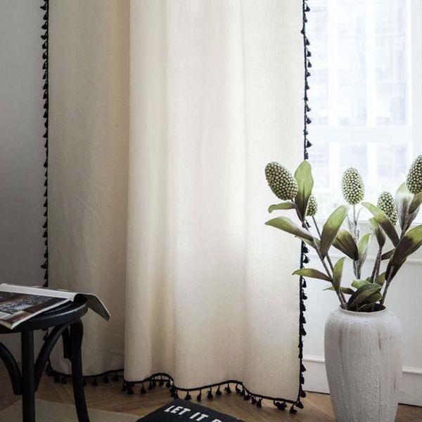 curtain & drapes boho style solid color tassel window curtains semi sheers blackout cotton blend farmhouse for living rooms bedroom tj3668
curtain & drapes boho style solid color tassel window curtains semi sheers blackout cotton blend farmhouse for living rooms bedroom tj3668