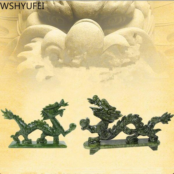 decorative objects & figurines 1pcs jade green dragon decoration home zodiac crafts golden gift
decorative objects & figurines 1pcs jade green dragon decoration home zodiac crafts golden gift