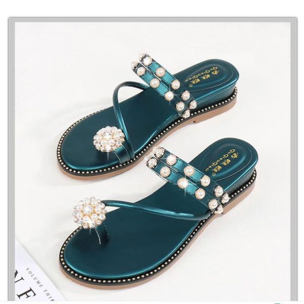 lady outdoor slippers 2021 new pearl decoration women's slippers fashion all-match bottomed wedge sandals summer women's shoes, Black
lady outdoor slippers 2021 new pearl decoration women's slippers fashion all-match bottomed wedge sandals summer women's shoes, Black