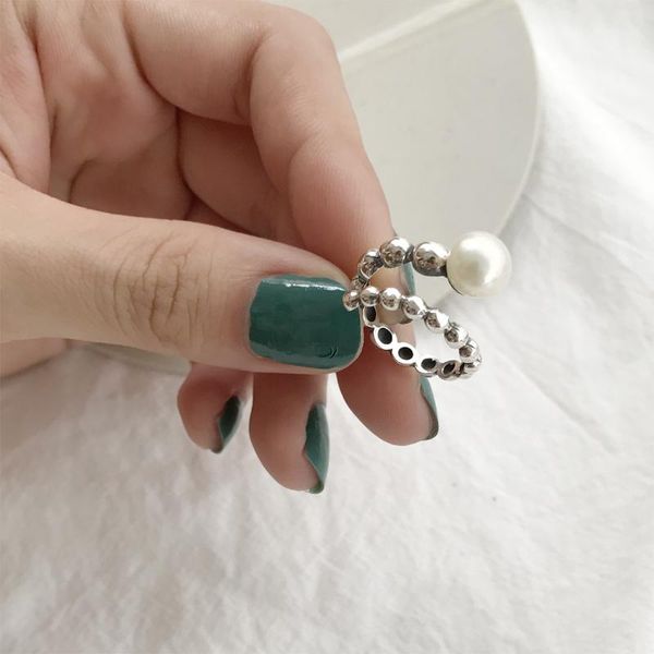 cluster rings south korea korean-style s925 fine silver simple retro thai freshwater pearls adjustable ring, Golden;silver
cluster rings south korea korean-style s925 fine silver simple retro thai freshwater pearls adjustable ring, Golden;silver