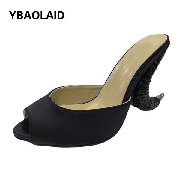 slippers spring summer design sense genuine leather strange heel peep toe shoes 2021 french mature high sandals, Black
slippers spring summer design sense genuine leather strange heel peep toe shoes 2021 french mature high sandals, Black