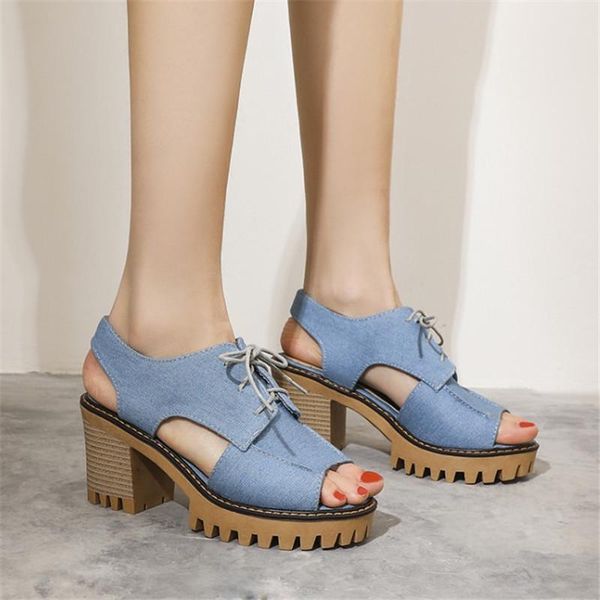 vintage gothic punk rock blue denim sandals women block chunky high heel peep toe gladiator shoes lace up cut out summer, Black
vintage gothic punk rock blue denim sandals women block chunky high heel peep toe gladiator shoes lace up cut out summer, Black
