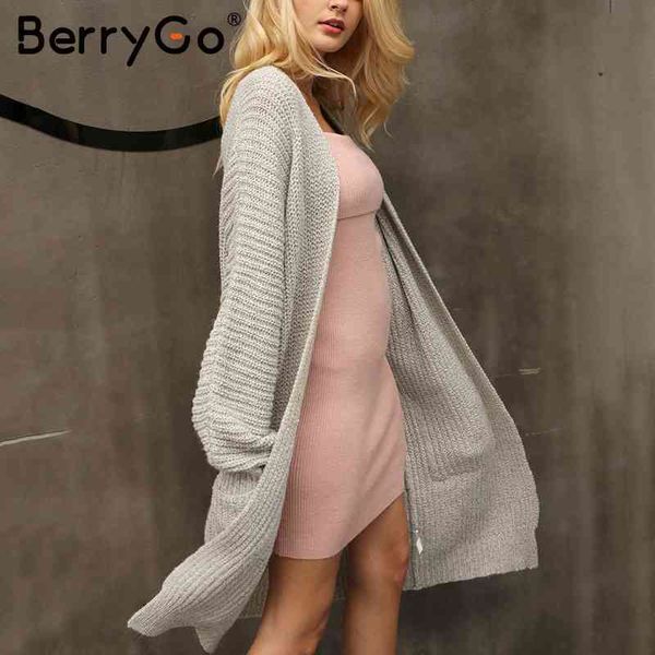 berrygo winter knitted sweater long cardigan women autumn sleeve pocket casual streetwear loose jumper 210513, White
berrygo winter knitted sweater long cardigan women autumn sleeve pocket casual streetwear loose jumper 210513, White