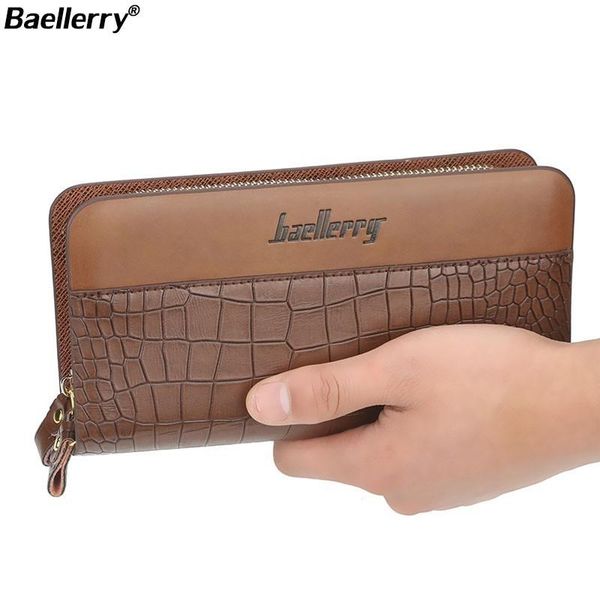 wallets baellerry vintage phone purse double zipper men leather brand alligator big capacity money clutch bag man, Red;black
wallets baellerry vintage phone purse double zipper men leather brand alligator big capacity money clutch bag man, Red;black