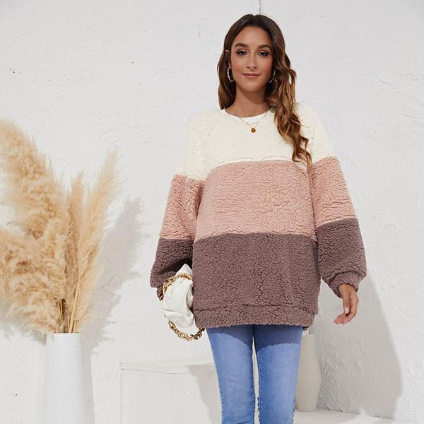 women's hoodies & sweatshirts casual women hoodie 2021 winter loose pullover streetwear thick lamb wool stripe coat oversized outwear, Black
women's hoodies & sweatshirts casual women hoodie 2021 winter loose pullover streetwear thick lamb wool stripe coat oversized outwear, Black