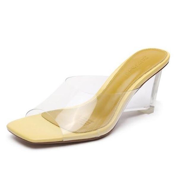 women sandals pu slip on 6cm thin heels high round toe shallow shoes sandalias mujer 2021 size 35-42 yellow pink, Black
women sandals pu slip on 6cm thin heels high round toe shallow shoes sandalias mujer 2021 size 35-42 yellow pink, Black