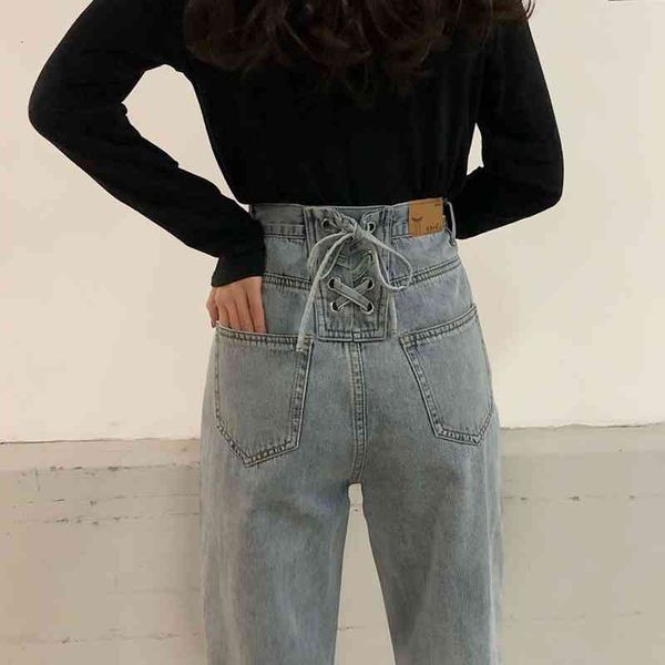 women's jeans streetwear vintage high waist bandage loose design wide leg trousers straight denim korean style i0og, Blue
women's jeans streetwear vintage high waist bandage loose design wide leg trousers straight denim korean style i0og, Blue