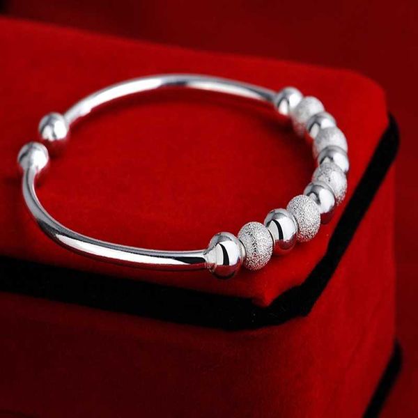 women's lucky bead bracelet, open cuff, jewelry, Golden;silver