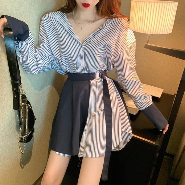 two piece dress 2021 summer women 2 pieces set fashion office lady striped shirt long dress+ casual lace up wrap skirts vestidos female clot, White
two piece dress 2021 summer women 2 pieces set fashion office lady striped shirt long dress+ casual lace up wrap skirts vestidos female clot, White