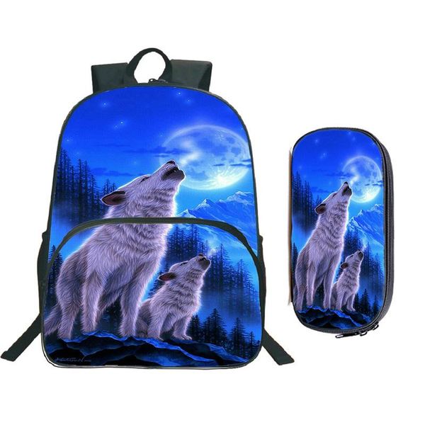 backpack animal wolf 2 pcs set book bags pen college school hiking backpacks boys girls rucksack travelling knapsack
backpack animal wolf 2 pcs set book bags pen college school hiking backpacks boys girls rucksack travelling knapsack