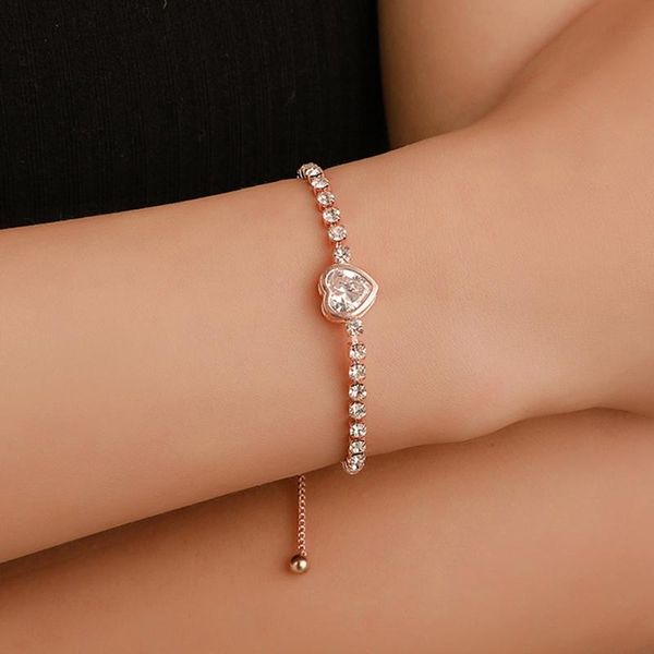 arrival rose fashion bracelet hearts and arrows zircon simple women's wear korean crystal jewelry gift link, chain, Black
arrival rose fashion bracelet hearts and arrows zircon simple women's wear korean crystal jewelry gift link, chain, Black