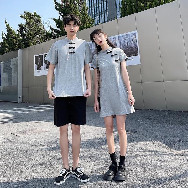 women's t-shirt 2021 chinese style minority design couple suit couples clothes clothing, White
women's t-shirt 2021 chinese style minority design couple suit couples clothes clothing, White