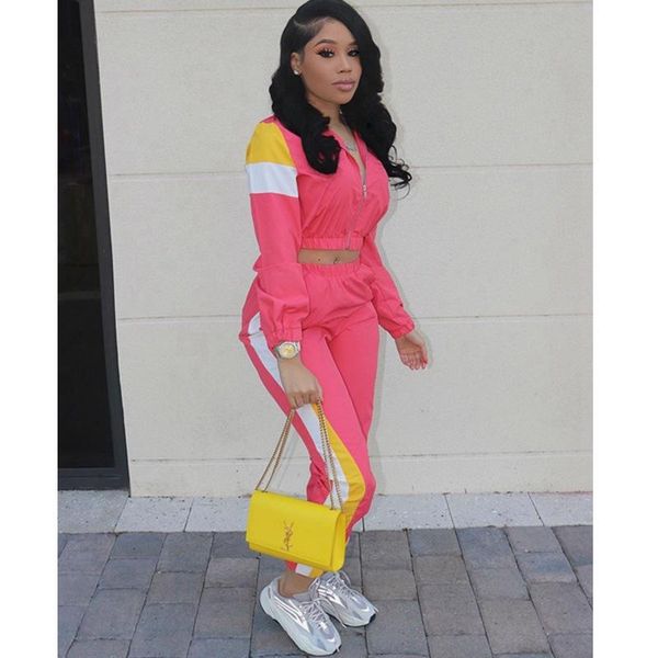 striped tracksuits women 2 piece set spring lounge wear sportwear long sleeve zipper crop coat and pants outfits fashion joggers women', Gray
striped tracksuits women 2 piece set spring lounge wear sportwear long sleeve zipper crop coat and pants outfits fashion joggers women', Gray