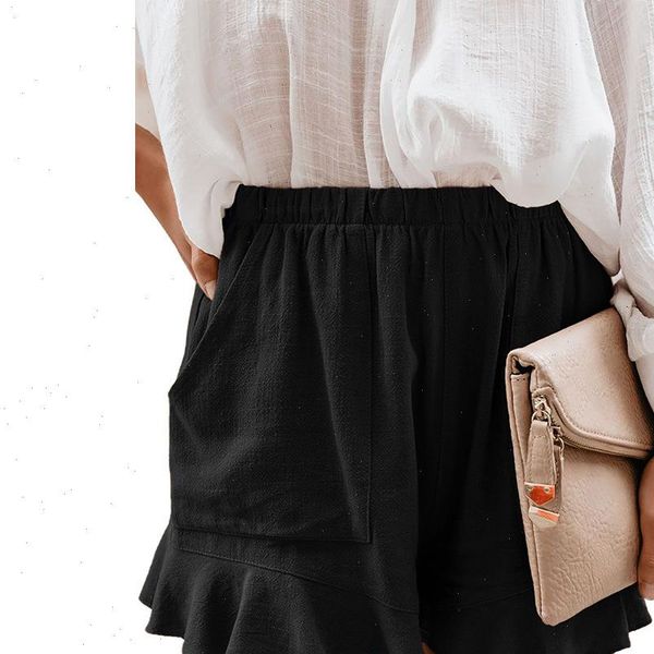 arrival womens shorts women summer ruffle fashion solid colour female ladies high waist straight leg pockets short pants, White;black
arrival womens shorts women summer ruffle fashion solid colour female ladies high waist straight leg pockets short pants, White;black