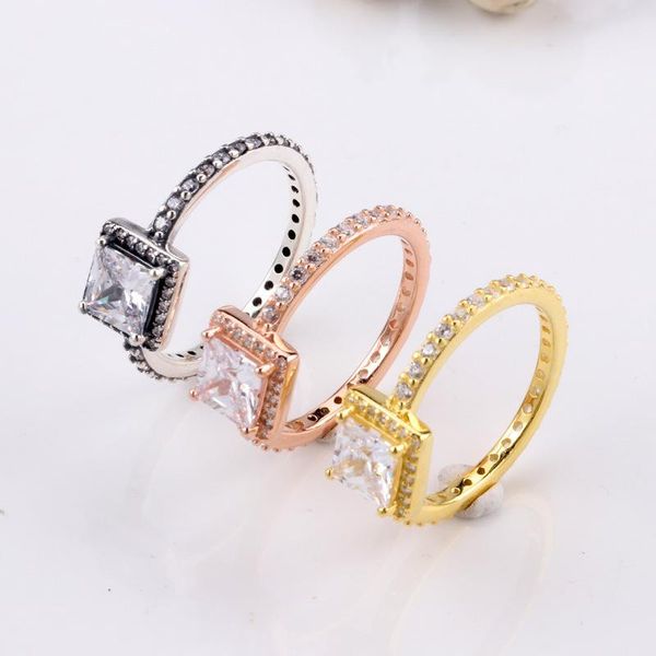 real 925 sterling silver ring eternal elegant retro square white stone rings for women's gift banquet jewelry cluster, Golden;silver
real 925 sterling silver ring eternal elegant retro square white stone rings for women's gift banquet jewelry cluster, Golden;silver