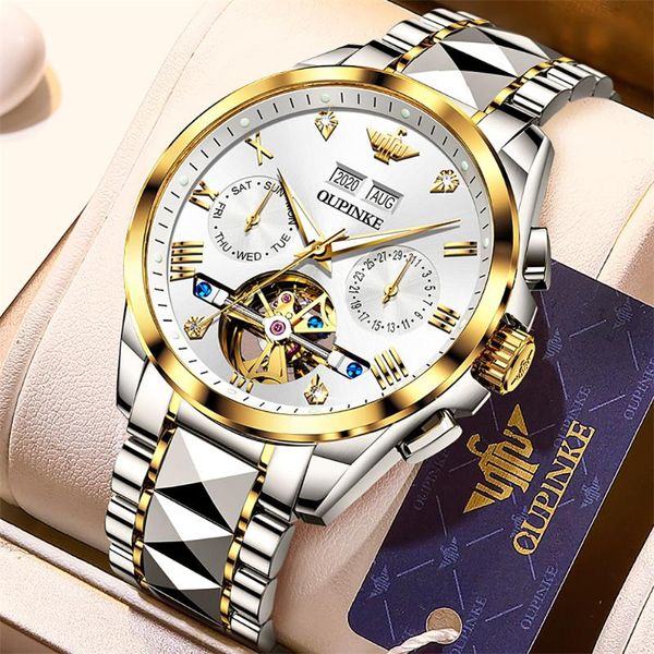 wristwatches luxury tourbillon watch men fashion skeleton mechanical watches automatic waterproof tungsten steel original genuine wristwatch, Slivery;brown
wristwatches luxury tourbillon watch men fashion skeleton mechanical watches automatic waterproof tungsten steel original genuine wristwatch, Slivery;brown