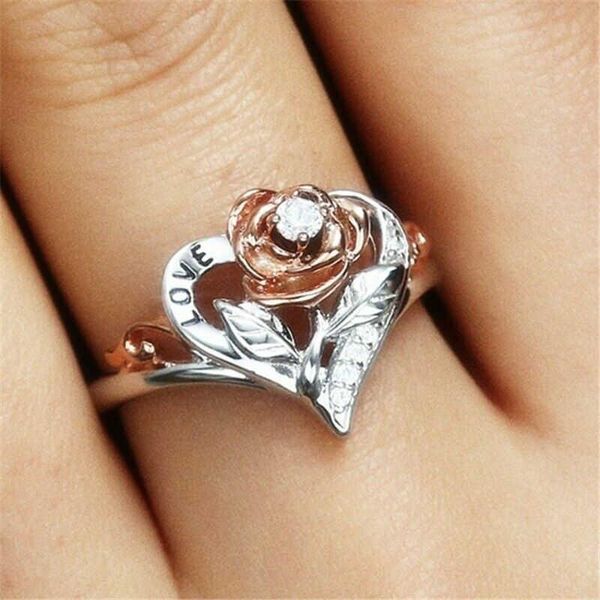 wedding rings fashion heart&rose love silver color ring size 6 7 8 9 10 for women gift synthetic gem, Slivery;golden
wedding rings fashion heart&rose love silver color ring size 6 7 8 9 10 for women gift synthetic gem, Slivery;golden